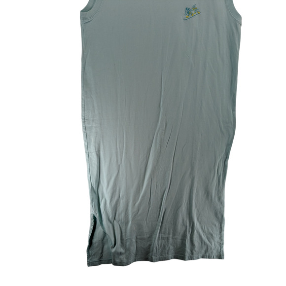 Disney Mickey Aloha Tank Dress M Green Midi Sleeveless Graphics Skateboard Crew - Picture 2 of 13